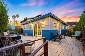 A house with a deck, outdoor seating, and a fire pit. - Perfect 4 Families, Walk To Beach, Amazing Views* (Ventura)