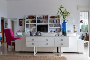 Smart TV, fireplace