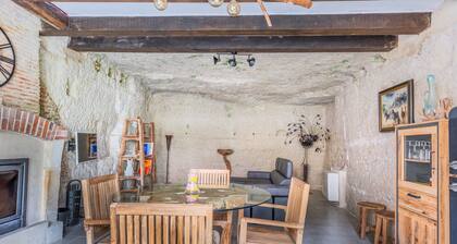 Holiday Home "Le Troglogite Ambraline" with Private Terrace, Private Garden, and Air Conditioning