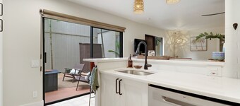 Beachside Modern Wellness Villa with Spacious Patio & Fire-pit
