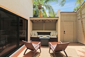 Terrace/patio - Beachside Modern Wellness Villa with Spacious Patio & Fire-pit (Jupiter)