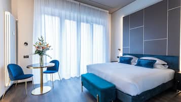 Quarto casal ou duplo superior, vista para a cidade | Roupas de cama de algodão egípcio, roupas de cama premium