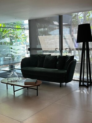 Sittområde i lobbyn