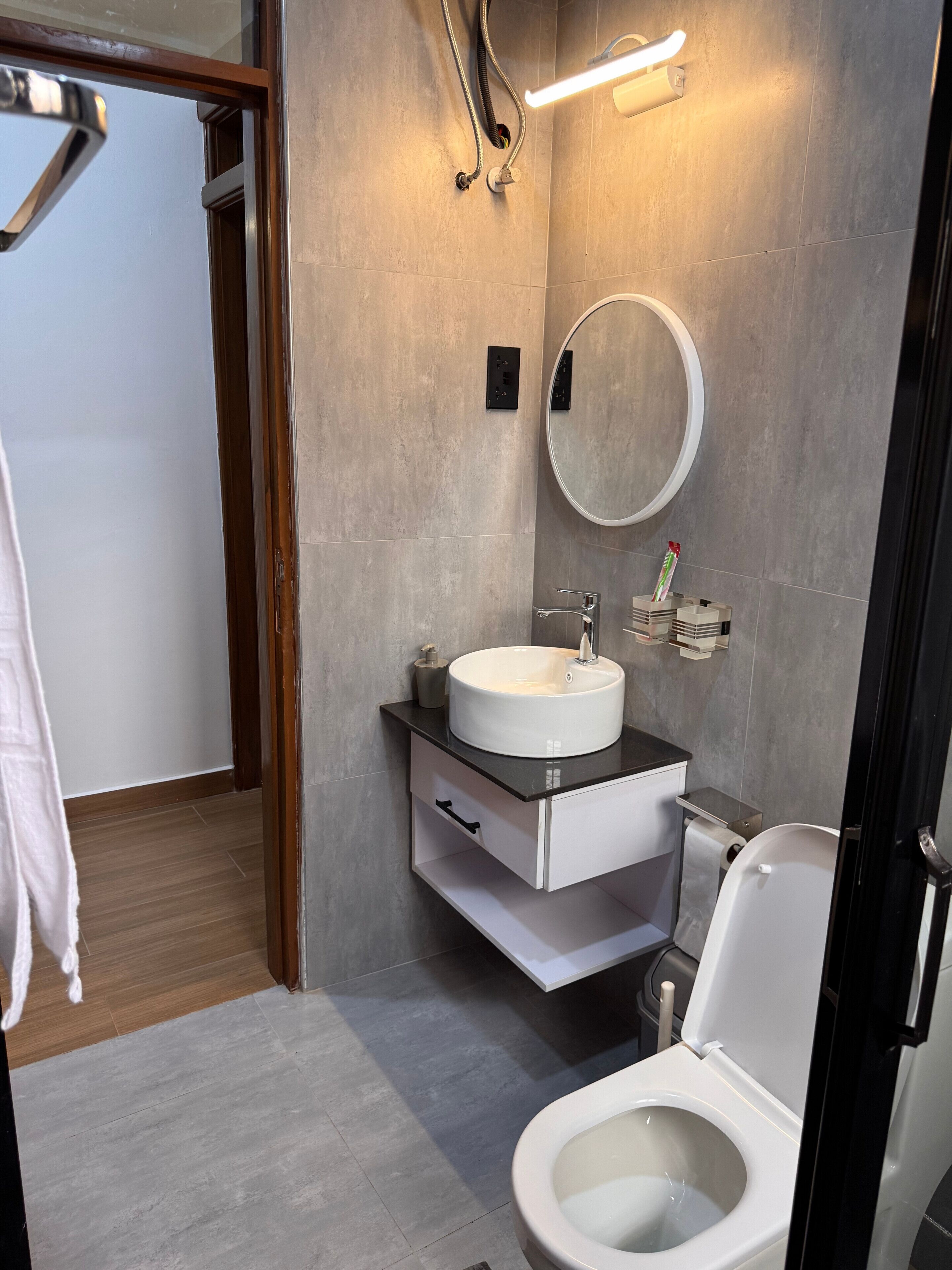 Towels, soap, toilet paper