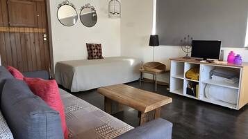 Een televisie en een tafeltennistafel