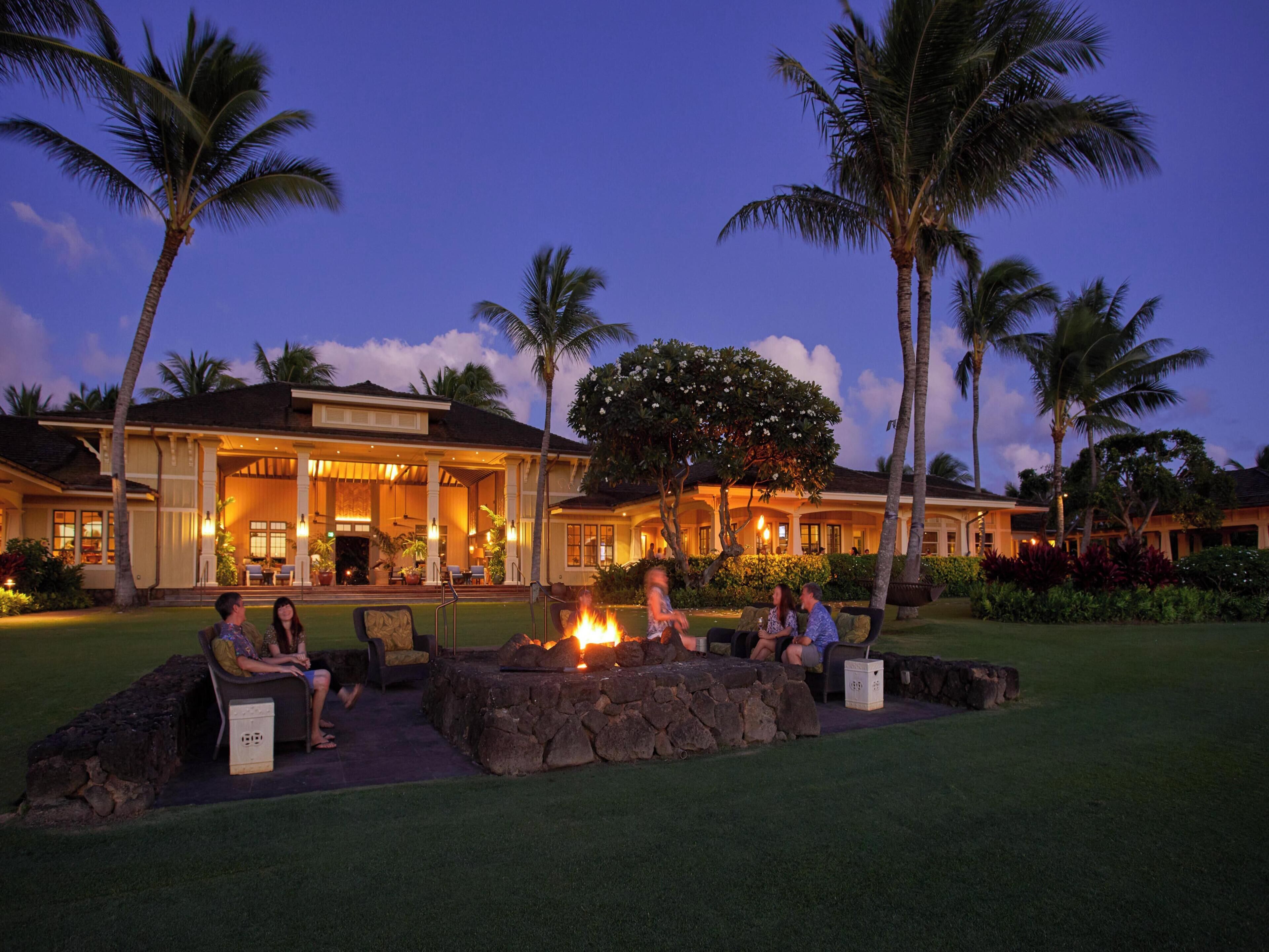 Gather around the Lodge firepit underneath the stars for a truly remarkable Kauai memory.