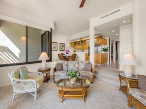 TV - Golf & Fairway Views | Mauna Lani Point H106 | Easy Access to Snorkeling | Pool (Kamuela)