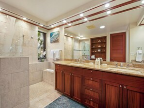 Hair dryer, towels