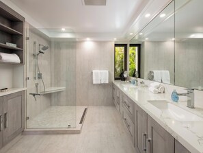Hair dryer, towels