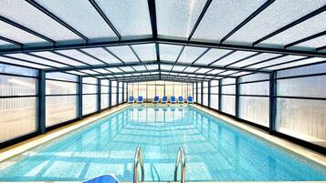 Indoor pool, a heated pool