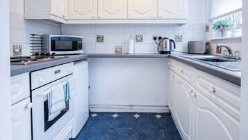 Microwave, oven, electric kettle