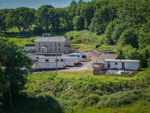 Aerial view - Hopkins Retreat - 3 Bedroom Caravan - Hot Tub (Swansea)