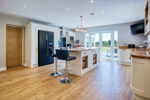 Microwave, oven, high chair, blender