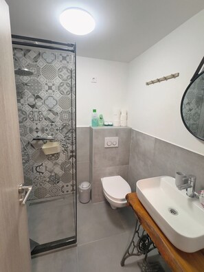 SĂšche-cheveux, serviettes fournies, savon, papier toilette