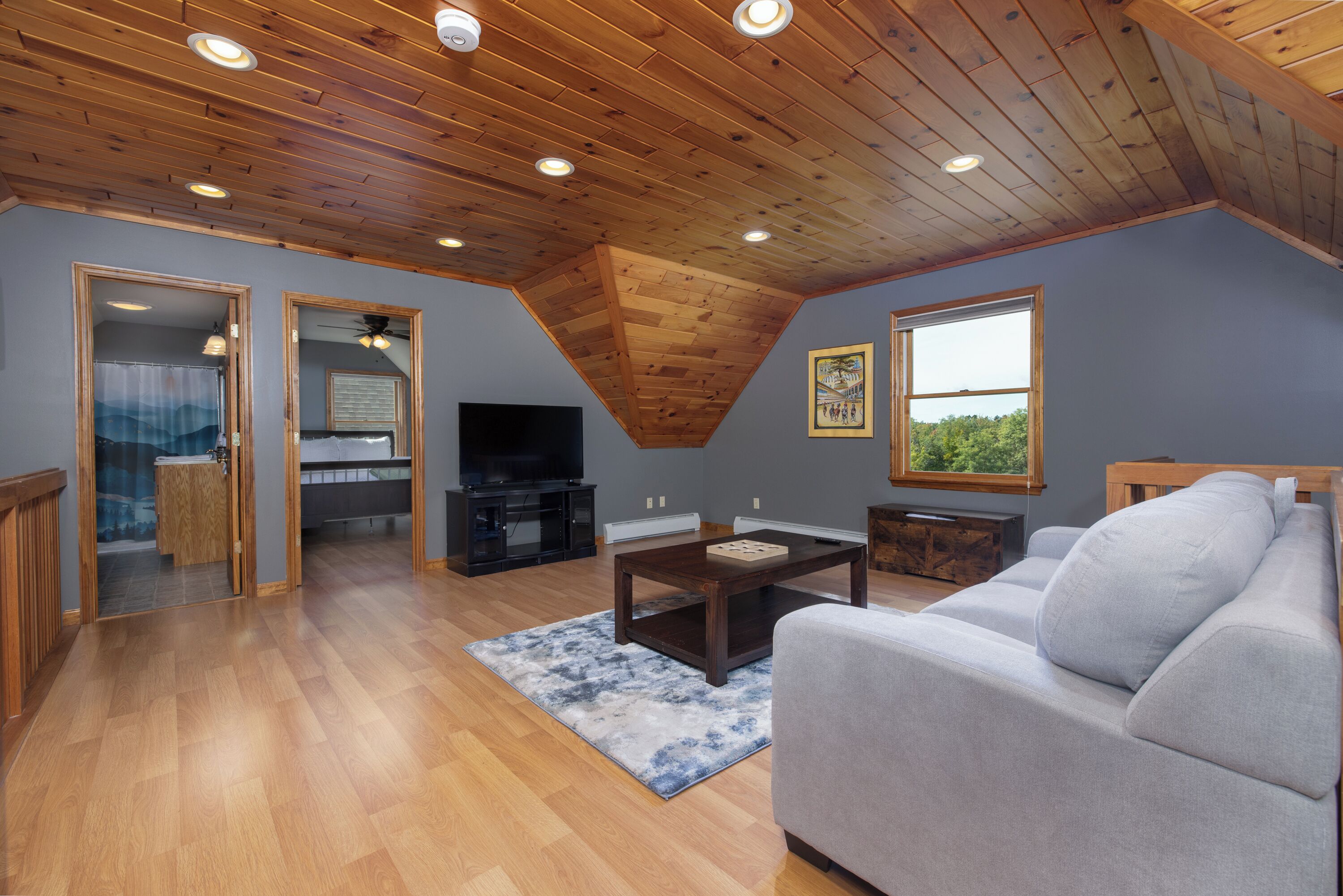 Televisión, chimenea