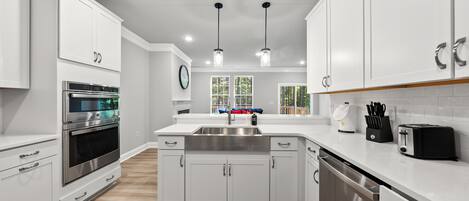 Microwave, oven, stovetop, dishwasher