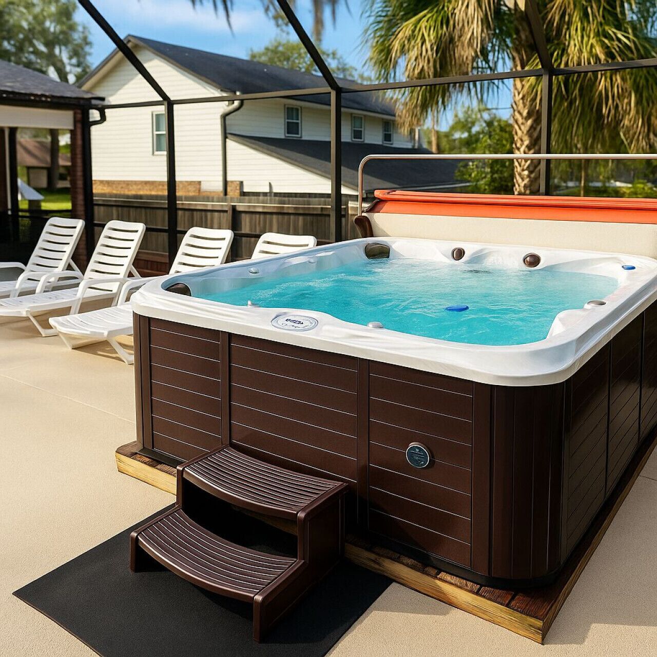 Outdoor spa tub