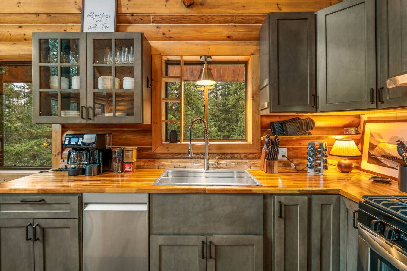 Kylskåp, mikrovågsugn, ugn och spishäll