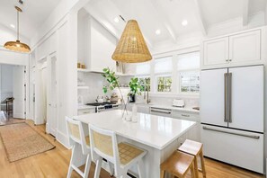 Fridge, microwave, oven, stovetop - Barefoot Bungalow by Stay on 30a (Watercolor)