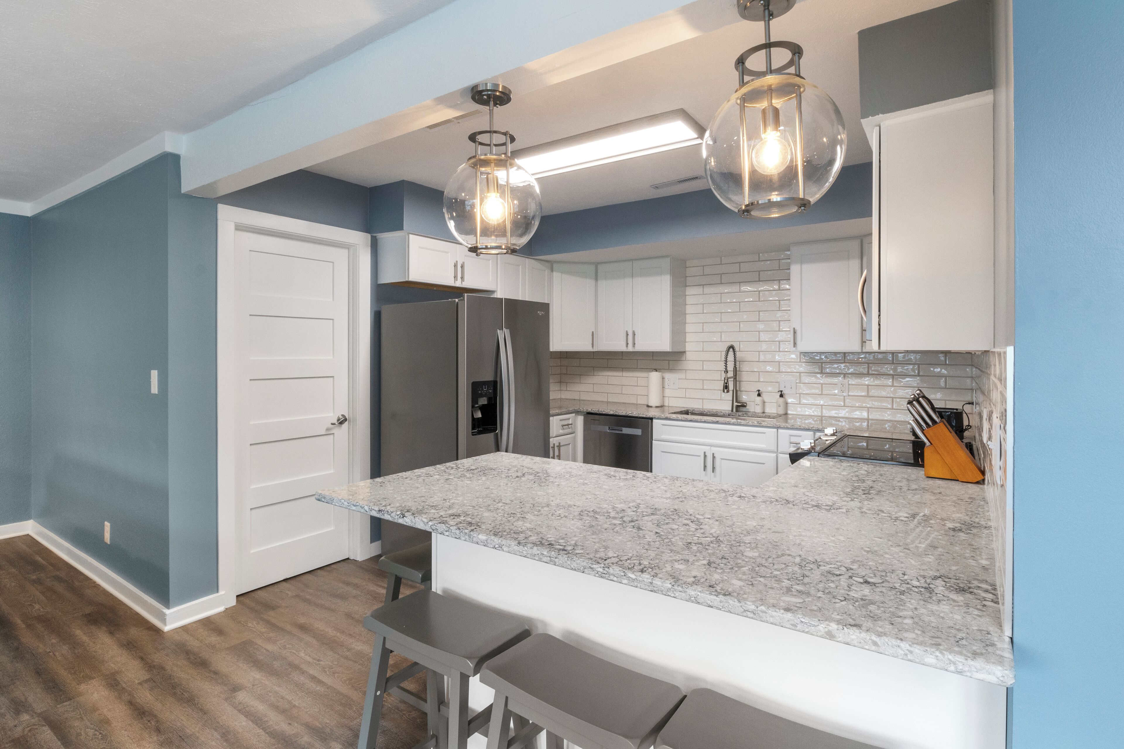 Leilighet, flere senger, terrasse (Castaway Cove Unit 7) | Eget kjøkken