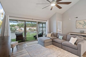 Leilighet, flere senger, adgang til basseng (Soul Star Sunset) | Oppholdsområde