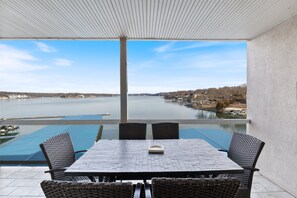 Outdoor dining - Nautical-inspired Lakefront Unit w/ Awesome Views (Osage Beach)