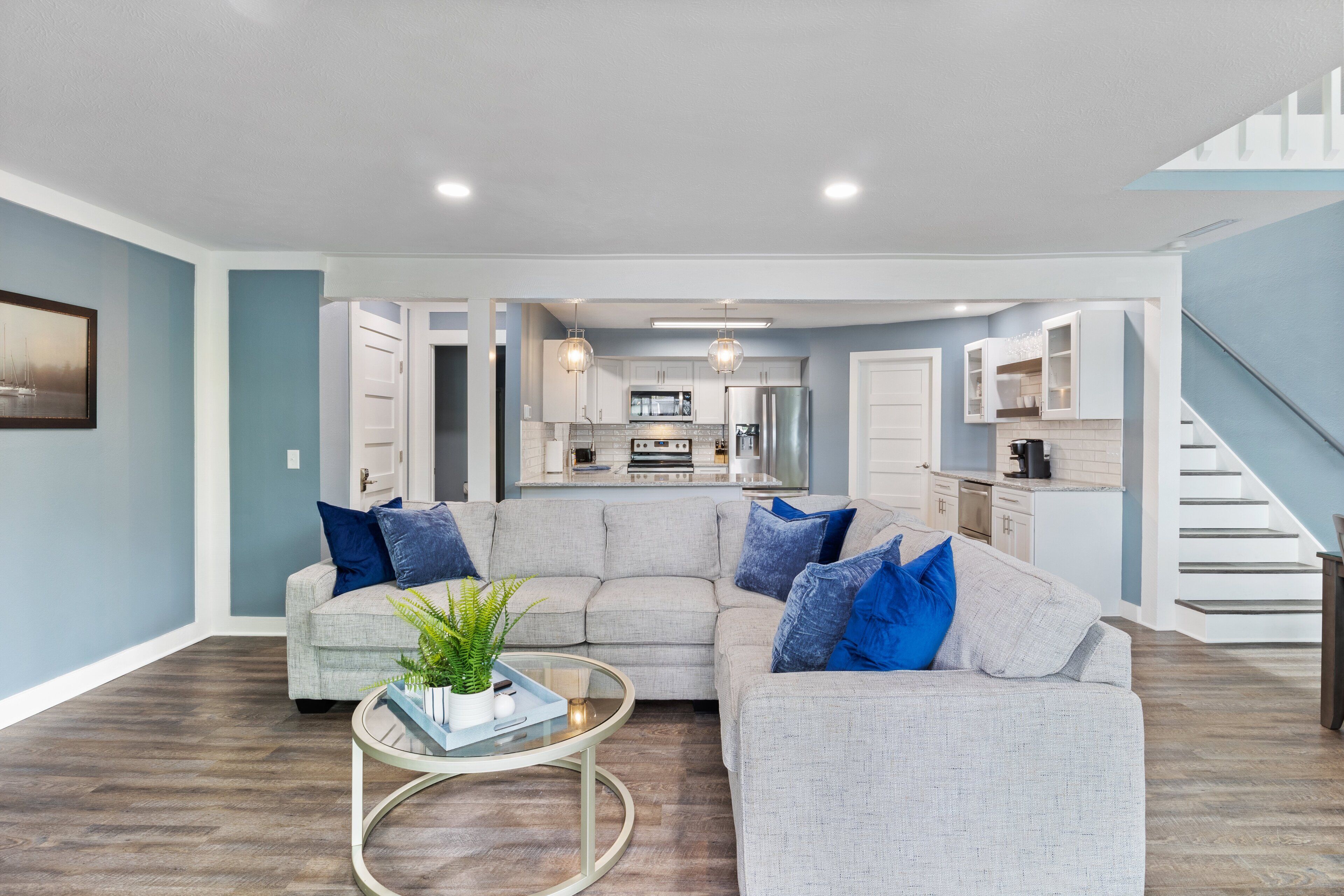 Leilighet, flere senger, terrasse (Castaway Cove Unit 2) | Oppholdsområde