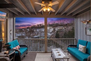 Condo, Multiple Beds, Pool Access (Wick Haus) | Living area - Lakefront Condo With 2 Pools, Courts, Trails & Patios at 12mm (Lake Ozark)