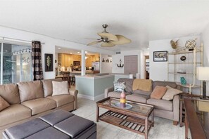 Condo, Multiple Beds, Pool Access (Wick Haus) | Living area - Lakefront Condo With 2 Pools, Courts, Trails & Patios at 12mm (Lake Ozark)