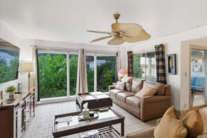 Condo, Multiple Beds, Pool Access (Wick Haus) | Living area - Lakefront Condo With 2 Pools, Courts, Trails & Patios at 12mm (Lake Ozark)