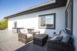 House, Multiple Beds, Hot Tub (The Grandview) | Terrace/patio - Amazing Sunset Lake Views, Huge Deck & Hot Tub! (Sunrise Beach)