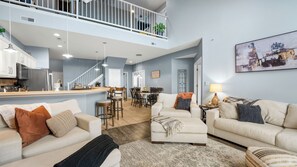 Apartment, Mehrere Betten, Poolzugang (No Wake Zone) | Wohnbereich