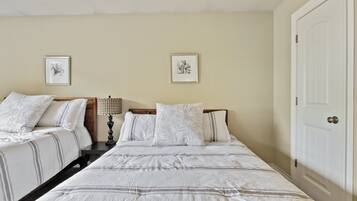 2 bedrooms, individually decorated, individually furnished, bed sheets