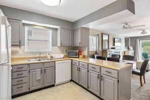 Condo, Multiple Beds, Balcony (Wheel House Lake House) | Private kitchen - Great Views and Pool Next to Docknockers! (Lake Ozark)