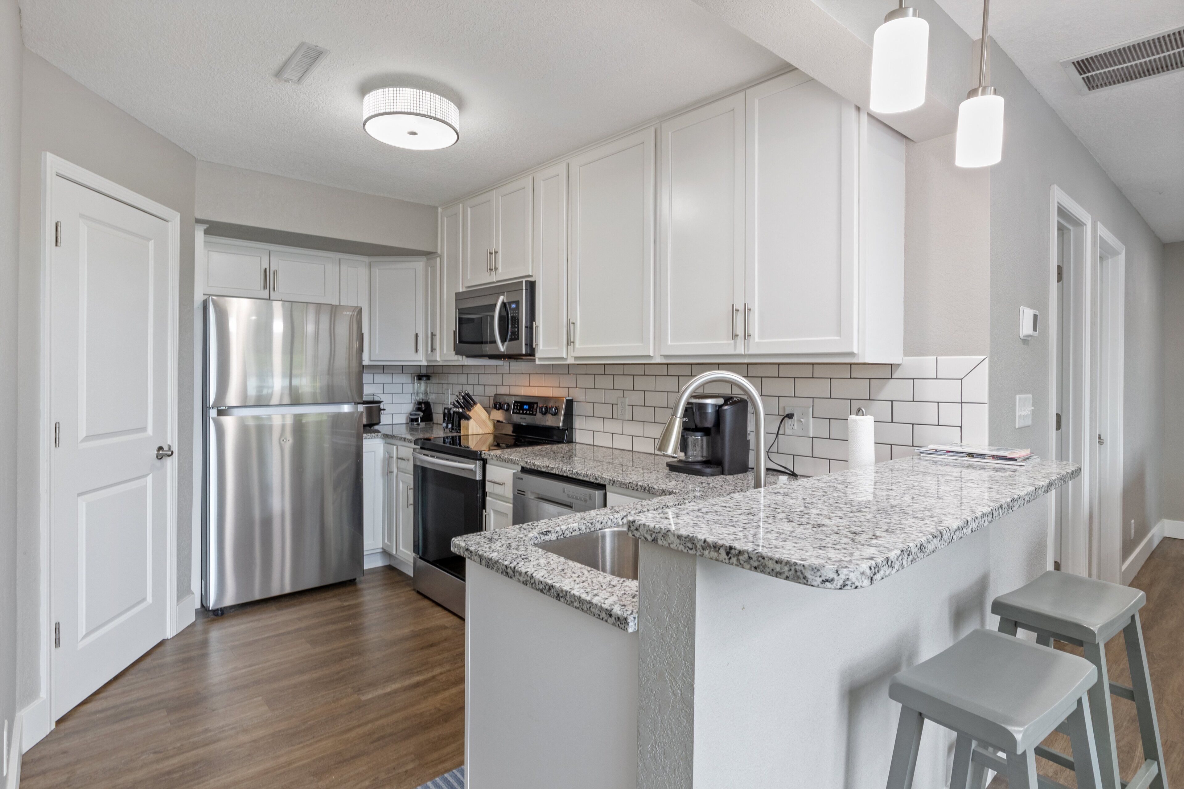 Leilighet, flere senger, terrasse (Castaway Cove Unit 4) | Eget kjøkken