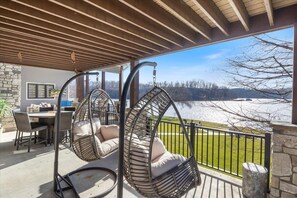 House, Multiple Beds, Patio (LOTO Pointe) | Outdoor dining - Loto Pointe, Updated Luxury Home w/ Boat & PWC Slip, Boat Ramp, Firepits, Pool Table & More! (Versailles)