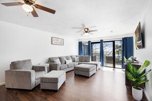 Condo, Multiple Beds, Pool Access (Treetop Vibes on Horseshoe Bend) | Living area - Treetop Vibes on Horseshoe Bend (Lake Ozark)