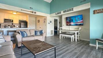 Apartamento, varias camas, acceso a la piscina (Blue Haven) | Zona de estar