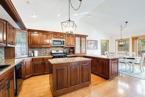 House, Multiple Beds, Patio (Byrde's Hideaway) | Private kitchen - Epic Lake Vacation Home - 2 Story Slide! (Osage Beach)