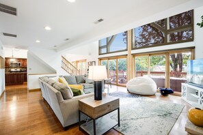 House, Multiple Beds, Patio (Byrde's Hideaway) | Living area - Epic Lake Vacation Home - 2 Story Slide! (Osage Beach)