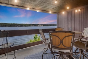 Outdoor dining - Spacious Pet-friendly Lakeview Condo w/ Boat Slip & Pools (Osage Beach)