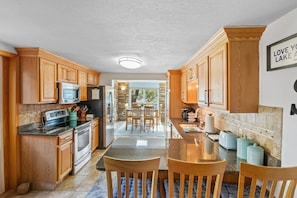 House, Multiple Beds, Patio (Bogue Bay Lake Front Oasis) | Private kitchen - Spacious, Quiet & Great Cove, Nearby Attractions, Private Dock, Fireplace, Expansive Deck (Rocky Mount)