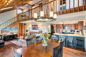 House, Multiple Beds, Patio (Cozy Digs Lake Lodge) | Interior - Cozy Digs Lake Lodge w/ 2 Decks, Game Room, Private Dock, Kayak, & Boat Slip (Osage Beach)