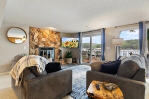 House, Multiple Beds, Patio (The Toasted Marshmallow) | Living area - Boat Slip, Fishing, Lake Views, Main Channel (Sunrise Beach)