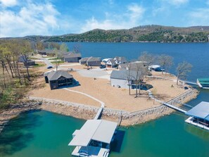 Exterior - Accessible Lakeside Luxury at the 45mm w/ Private Dock, Sunset Views & More (Climax Springs)