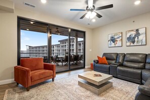 Living area - Family-fun Lakeside Luxury at Topsider in Osage w/ 2 Pools, Prime Views Pack N' Play & Games (Osage Beach)