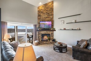 Condo, Multiple Beds, Pool Access (Lake Daze Retreat) | Living area - Beautiful Cove Views & Plenty Relaxing Spaces (Sunrise Beach)