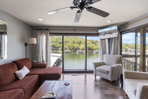 Condo, Multiple Beds, Pool Access (Happy Daze) | Living area - Stunning Views, Inviting Pools, and Endless Fun! (Osage Beach)
