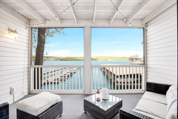 Condo, Multiple Beds, Patio (Wet Feet Retreat) | View from room - Spacious Family Friendly 3 Bed/3 Bath w/ Amazing Views, Lakeside Pool, & Boat Slip (Lake Ozark)