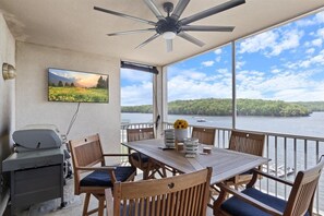 Outdoor dining - Modern Decor, Views, Grill, Workstation, Boat + 2 PWC Slips & Resort-style Amenities (Osage Beach)
